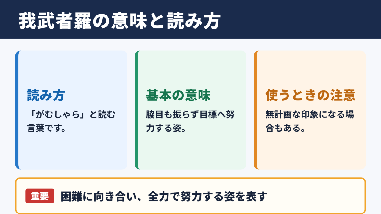 我武者羅の意味と読み方