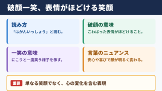 破顔一笑の意味と読み方