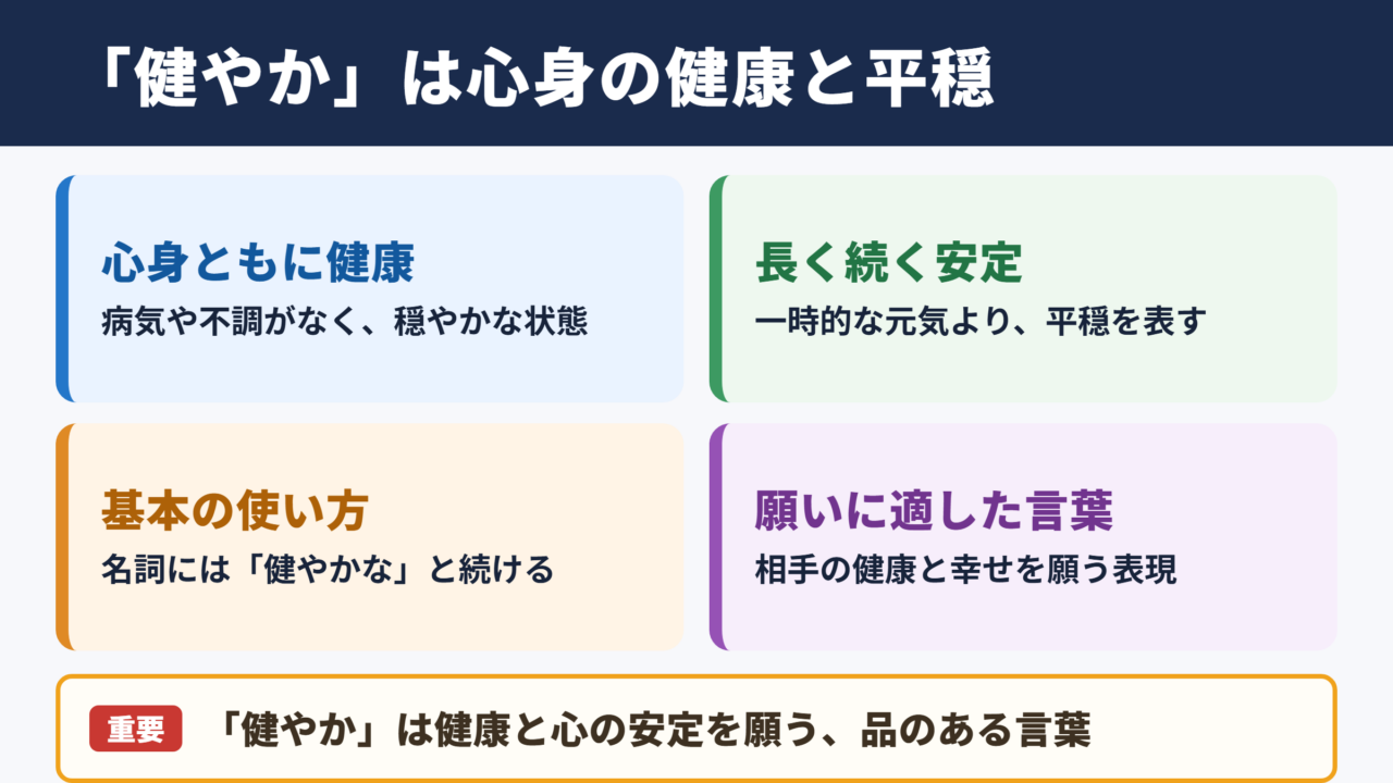 健やかの意味と基本的な使い方