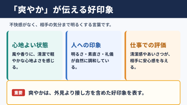 爽やかの意味と伝わる印象