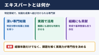 エキスパートの意味と基本的な定義