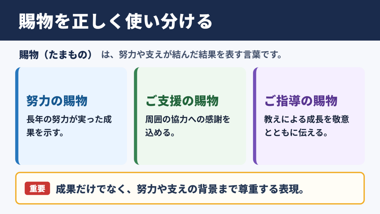 賜物の意味と基本の使い分け