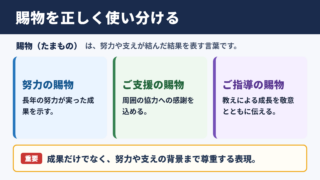 賜物の意味と基本の使い分け