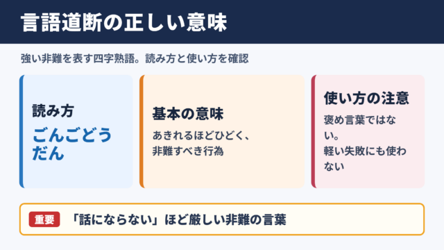 言語道断の意味と読み方