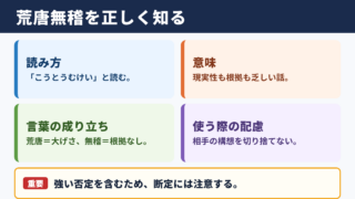 荒唐無稽の意味と読み方