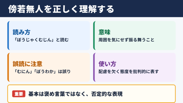 傍若無人の意味と読み方