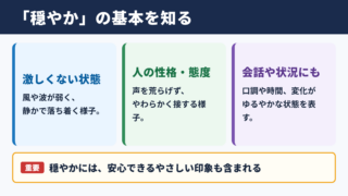 穏やかの意味と基本的な使い方