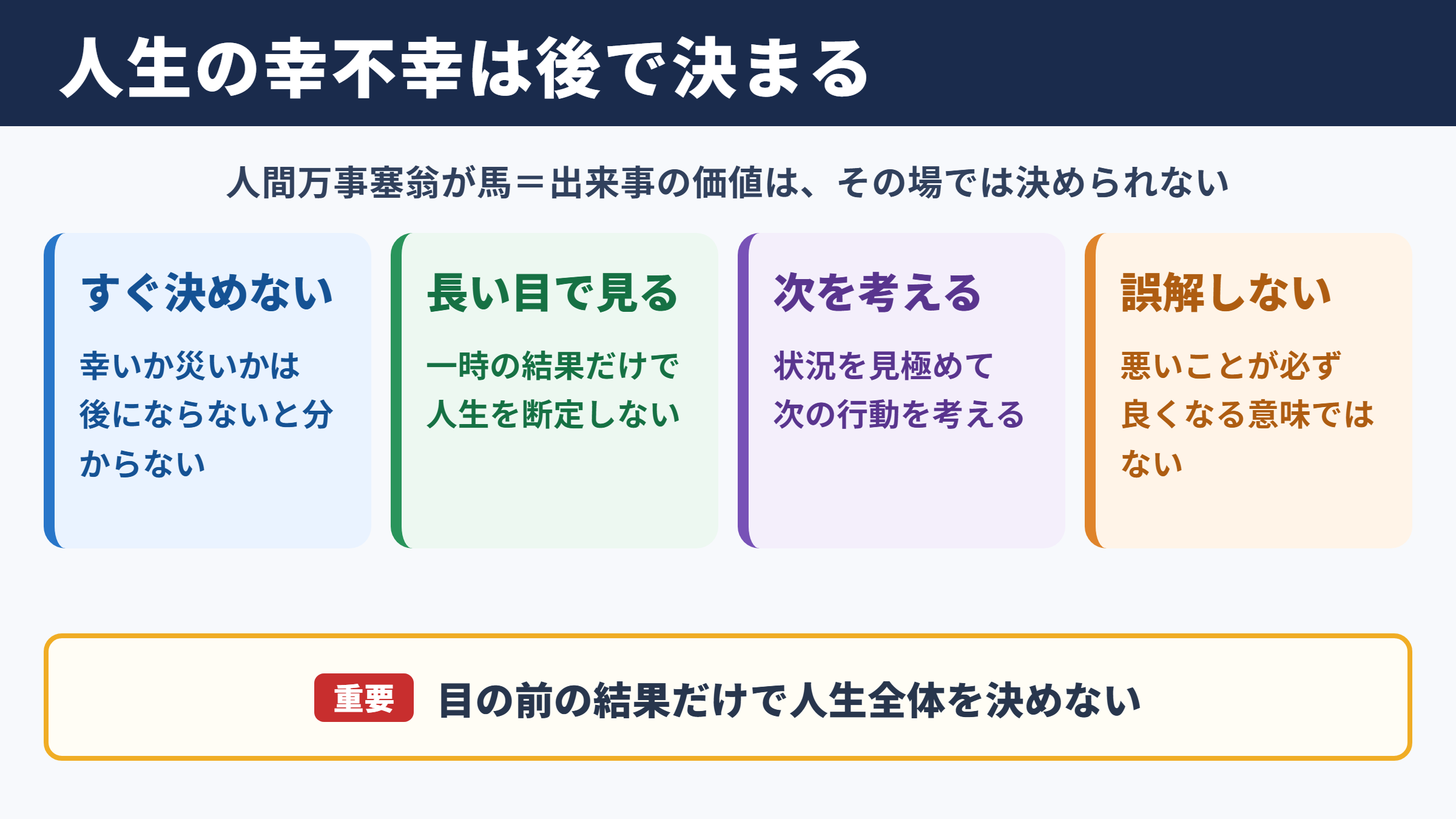 人間万事塞翁が馬の意味