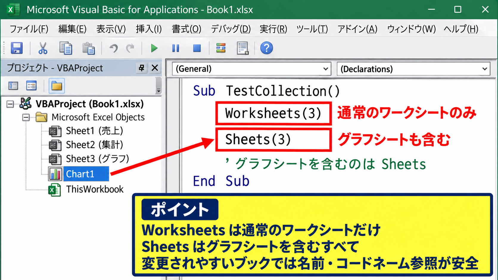 ワークシート名とブック名の照合【参照先の修正】 - WorksheetsとSheetsの使い分け
