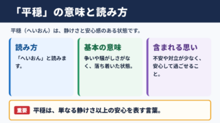 平穏の意味と読み方