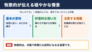 牧歌的の意味と基本ニュアンス