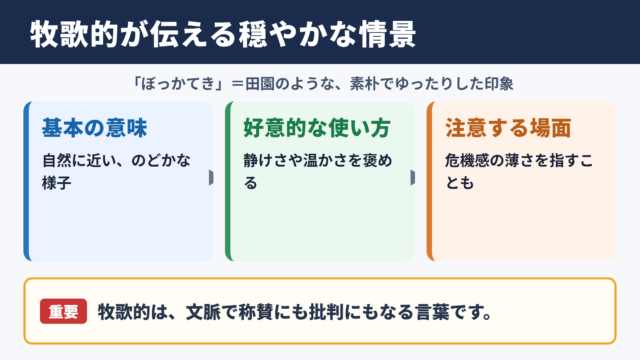 牧歌的の意味と基本ニュアンス