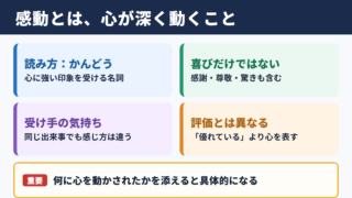 感動の意味と読み方
