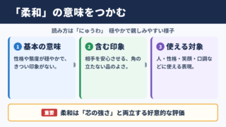 柔和の意味と読み方の要点