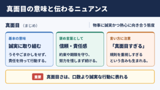 真面目の意味と基本的なニュアンス