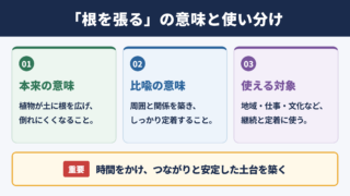 根を張るの意味と基本的な使い分け