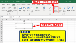 エクセルのテキストボックスをセル参照で連動させる方法 - テキストボックスの挿入